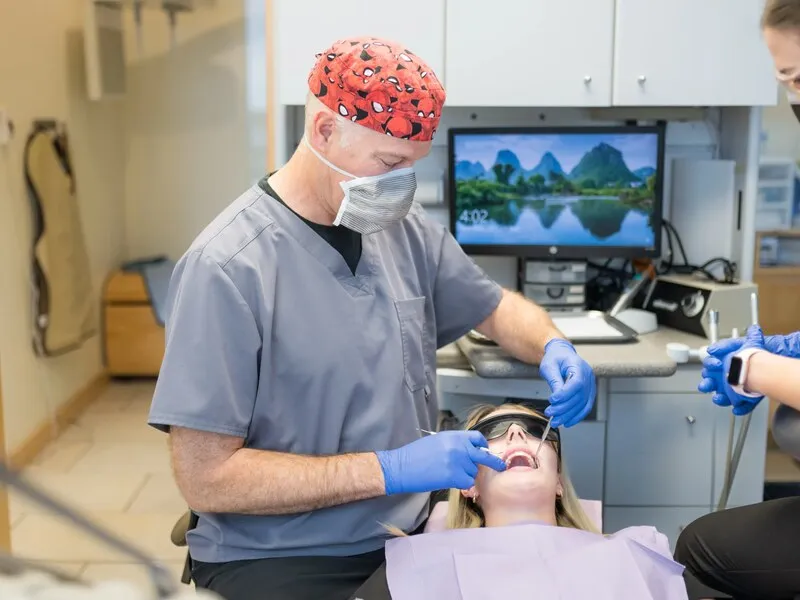 Treatment underway at Downtown Dental Centre.